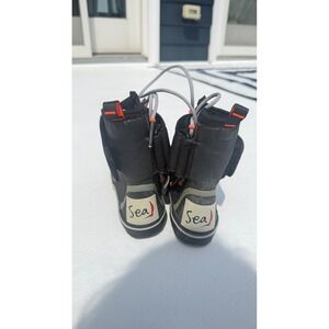 Sea Water Boots Black Olive High Top Sailing Wetsuit Shoes Womens Size 7
